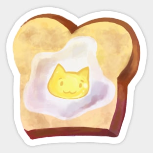 egg on toast Sticker